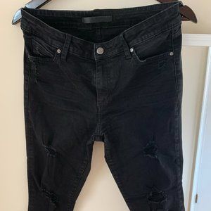 Joe's The Icon Skinny Jeans, Black, Ripped, Sz 30